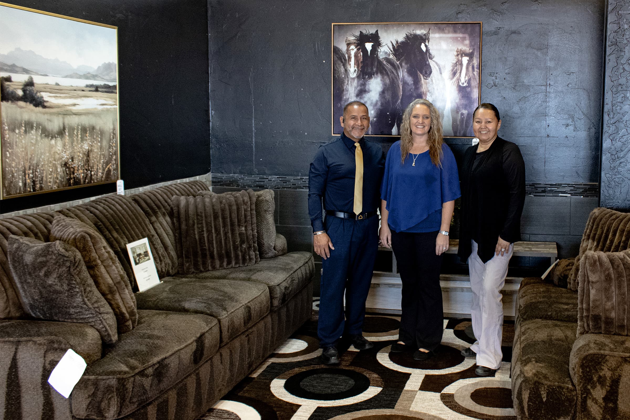 JK Home Furnishings showroom team in Farmington, New Mexico
